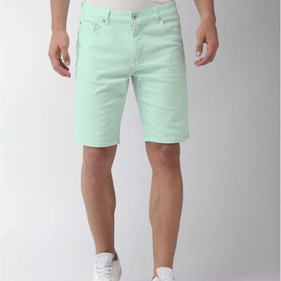 NEW Forever 21 mens MINT GREEN khaki shorts - Picture 2 of 5